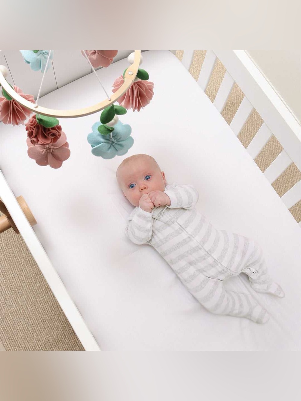 The Peanutshell Musical Wildflower Baby Musical Crib Mobile for Baby Girl 🌺🌼🌸 - Picture 6 of 7